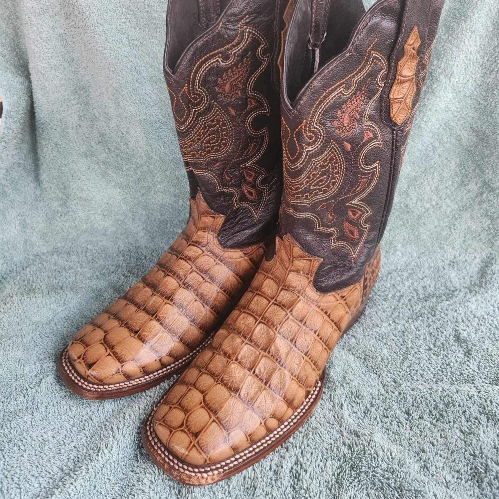 Men’s faux Cayman print boots 7